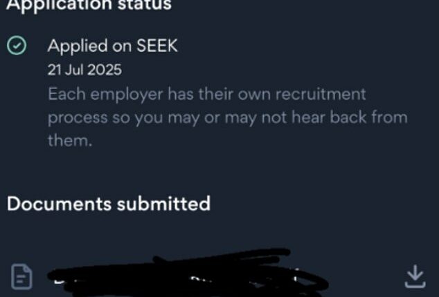 An Aussie with a TAFE IT Advanced Diploma shared the horror of seeing more than 900 people applying for just one entry level role on the job website SEEK