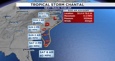 Tropical Storm Chantal forms in the Atlantic