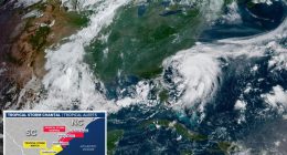 Tropical Storm Chantal forms off South Carolina coast