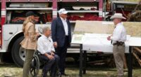President Donald Trump arrived Friday in Texas for a firsthand look at the devastation from the state's catastrophic flooding, but he has remained conspicuously quiet about his previous promises to do away with the federal agency in charge of disaster relief.