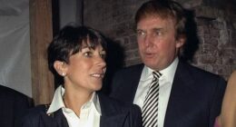 Ghislaine Maxwell and Donald Trump at a party in 1997.