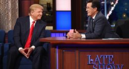 Trump trolls Colbert after CBS firing
