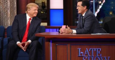 Trump trolls Colbert after CBS firing