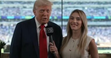Trump's Club World Cup interview with glamorous reporter divides fans