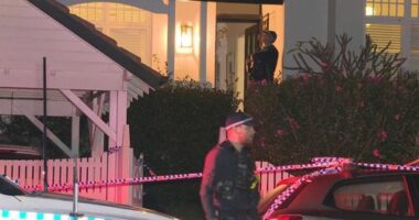 Officers were called to Awaba Street in Mosman at 11pm after reports that a man was stabbed in his thigh.