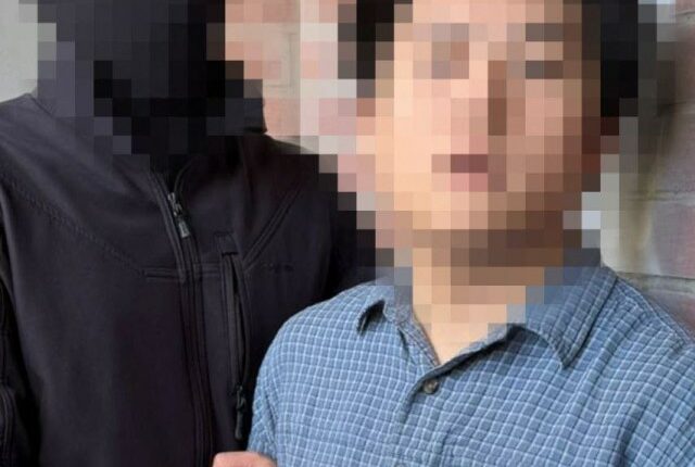 Photo of a Chinese citizen detained in Kyiv, Ukraine, for allegedly attempting to export classified documents.