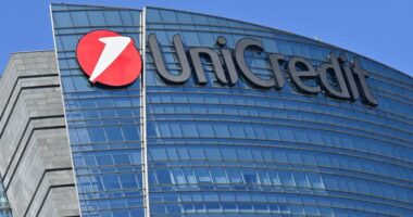 UniCredit tower in the modern district of Porta Nuova in Milan