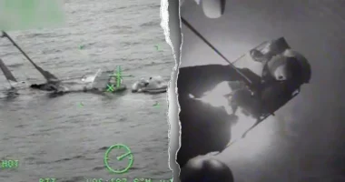 Video shows Coast Guard save family in helicopter rescue mission near vacation destination