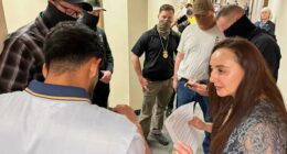 Volunteers flock to immigration courts to support migrants arrested in the hallways