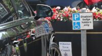 Wayne Rooney leaves his Audi 4x4 in a disabled parking zone