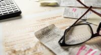 Receipts and a tax return.
