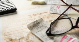 Receipts and a tax return.
