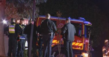 Emergency services were called to ï»¿a two-storey townhouse on Terrigal Street in Chadstone about 9.40pm yesterday.
