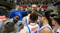 World's tallest teen, 7-foot-9 center Olivier Rioux, gives football a try at Florida