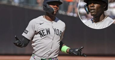 Yankees' Jazz Chisholm out of Subway Series lineup with shoulder issue