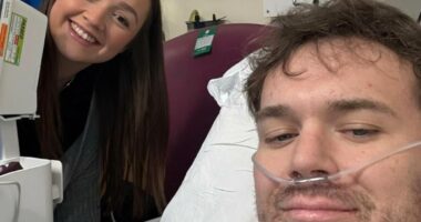 Dad, 31, who had huge cancerous tumour in his bowel reveals the 'red flag' he ignored