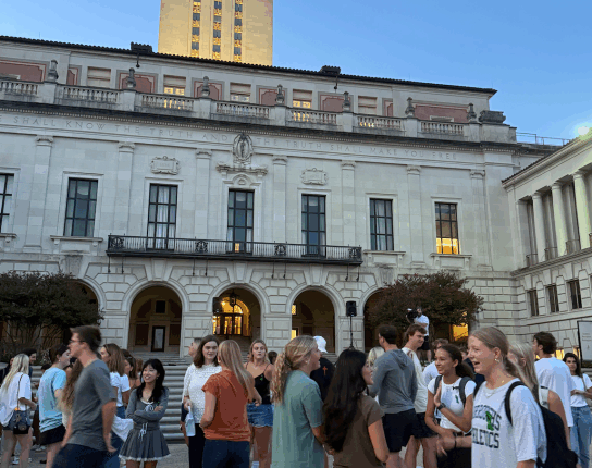 Dozens attend vigil for Texas flood victims Tuesday evening