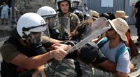 Greek cops clash with Palestine supporters as Israeli ship docks