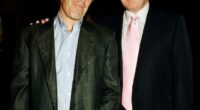 Jeffrey Epstein (left) and real estate developer Donald Trump as they pose together at the Mar-a-Lago estate