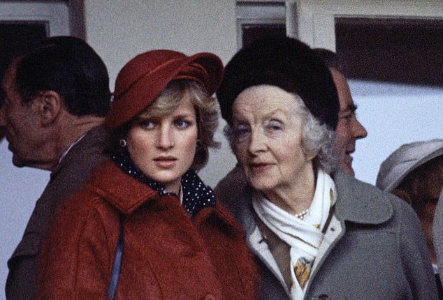 Princess Diana and her grandmother Lady Ruth Fermoy. Born in 1908, Lady Fermoy rose to become an influential figure at court as a friend and confidante of the last Queen Mother