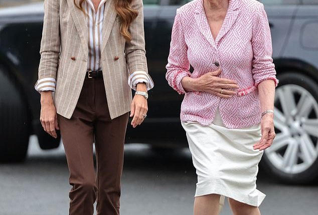 The Princess of Wales during a visit to the RHS's Wellbeing Garden at Colchester Hospital