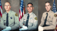 From left: Detective Joshua Kelley-Eklund, Detective Victor Lemus and Detective William Osborn with the Los Angeles County Sheriff's Department.