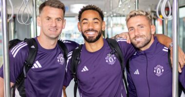 Man United stars jet off to the US - with Bryan Mbeumo and Matheus Cunha on board but Bomb Squad left behind - for pre-season tour ahead of Ruben Amorim's first full season