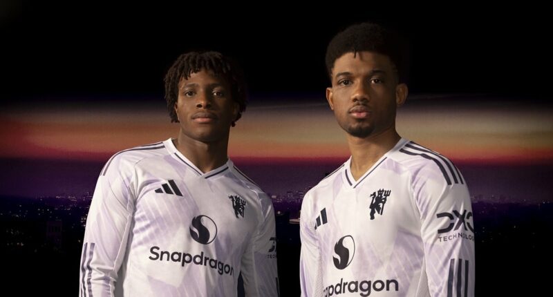 Man United unveil striking new lilac away kit - and reveal inspiration from iconic 1990s 'snowflake' strip