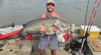 Man catches 'monster' 86-pound catfish from Missouri River