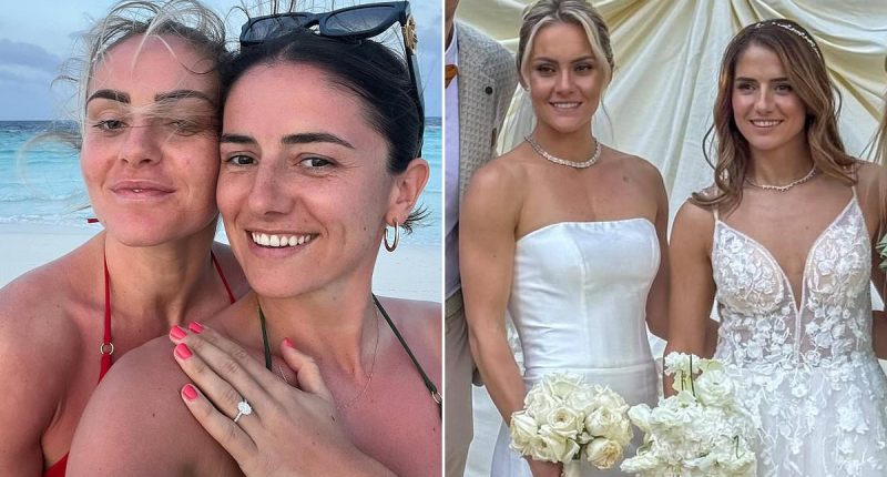 Matildas star Ellie Carpenter and her new wife are set to become WSL rivals just weeks after their stunning French wedding