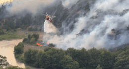 Crews work to extinguish the Burdoin Mountain Fire near White Salmon, Washington, July 19, 2025 (Mid Columbia Fire Rescue)
