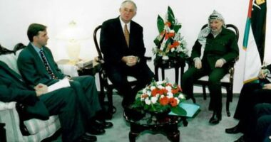 PETER VAN ONSELEN: Single photo says it all about Albo's little-known past as a pro-Palestine activist - as he considers a history-making change
