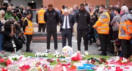 Portuguese-born Everton stars lay wreaths at Anfield as Toffees pay respects to Liverpool star Diogo Jota