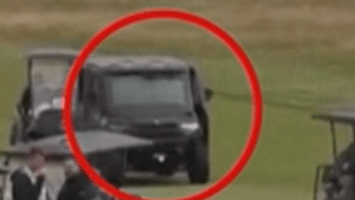 Trump's armored golf cart in Scotland