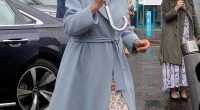 Queen Camilla, President of Maggie's, arrives to visit Maggie's, Fife to celebrate the work of volunteers and members of staff at Victoria Hospital, Kirkcaldy