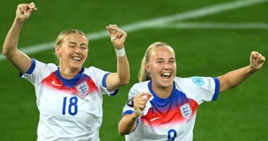 Revealed: The secret WhatsApp group clique reason behind Lionesses' new 'clicking' celebration at the Euros - which has even confused team-mates