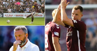 Shankland's deadly penalty double gives Hearts boss McInnes perfect start at Tynecastle