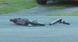 Six-year-old boy on scooter hit by car and left in the gutter
