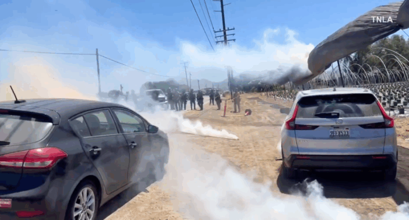 Tear gas deployed during protest at immigration raid in Ventura County