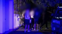 Ten people 'in ski masks' gatecrash party armed with machetes