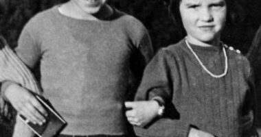 The future Elizabeth II and Mary Anna (right)