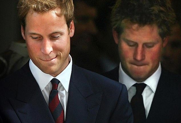 Prince William and Prince Harry the Service of Thanksgiving for the life of Princess Diana in August 2007. That same year, William asked is private secretary to stop distressing images of Diana from being shown in a Channel 4 documentary