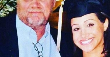 Meghan Markle with her father, Thomas Markle, at her college graduation