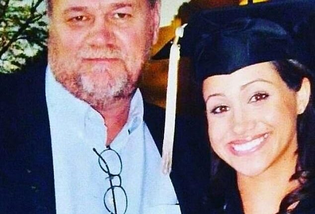 Meghan Markle with her father, Thomas Markle, at her college graduation