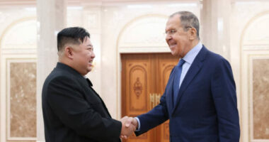 Top Russian Diplomat Lavrov Meets with Kim Jong Un in North Korea