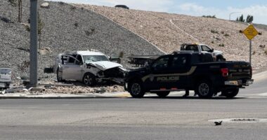 Trooper bit after pulling man from burning vehicle