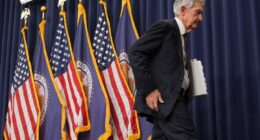 Federal Reserve Chairman Jerome Powell walks off following a news conference following the Federal Open Market Committee meeting, Wednesday, May 7, 2025, at the Federal Reserve in Washington. (AP Photo/Jacquelyn Martin)