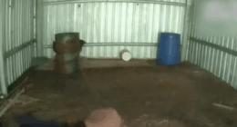 Two men found hiding in barrels after police chase