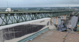 VIDEO: Tractor-Trailer Cab Plunges off Delaware Memorial Bridge