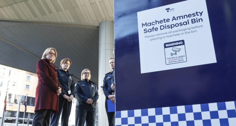 Victoria to roll out 40 machete disposal bins in statewide amnesty
